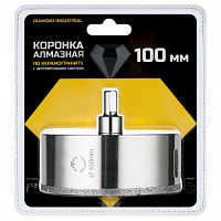Коронка алмазая по керамограниту Diamond Industrial ф100 мм (в сборе) мокр рез хв.-3 гр. (DIDCSC100)