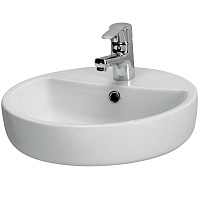 Раковина CASPIA RING 44 с отверстием белая, Cersanit UM-CAS44/1-R