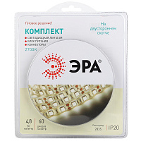 Лента светодиодная ЭРА 2835kit-4,8-60-12-IP20-2700-5м 12В Б0043062 947811