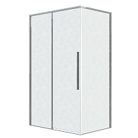 Душ ограждение Galaxy 110*90*195 раздвижное левое профиль хром стекло шиншилла Grossman 120.K33.01.1190.10.02
