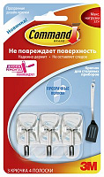 Крючок легкоудаляемый для столовых приборов прозрачный Command 3М 17067CLR