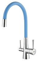 Смеситель для кухни Lemark Comfort LM3075C-SkyBlue с высоким изливом, голубой Смеситель для кухни Lemark Comfort LM3075C-SkyBlue с высоким изливом, голубой