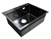 Мойка нержавеющая врезная D6050HB 600х500х220,3,0 графит SANTREK AQUA 312394