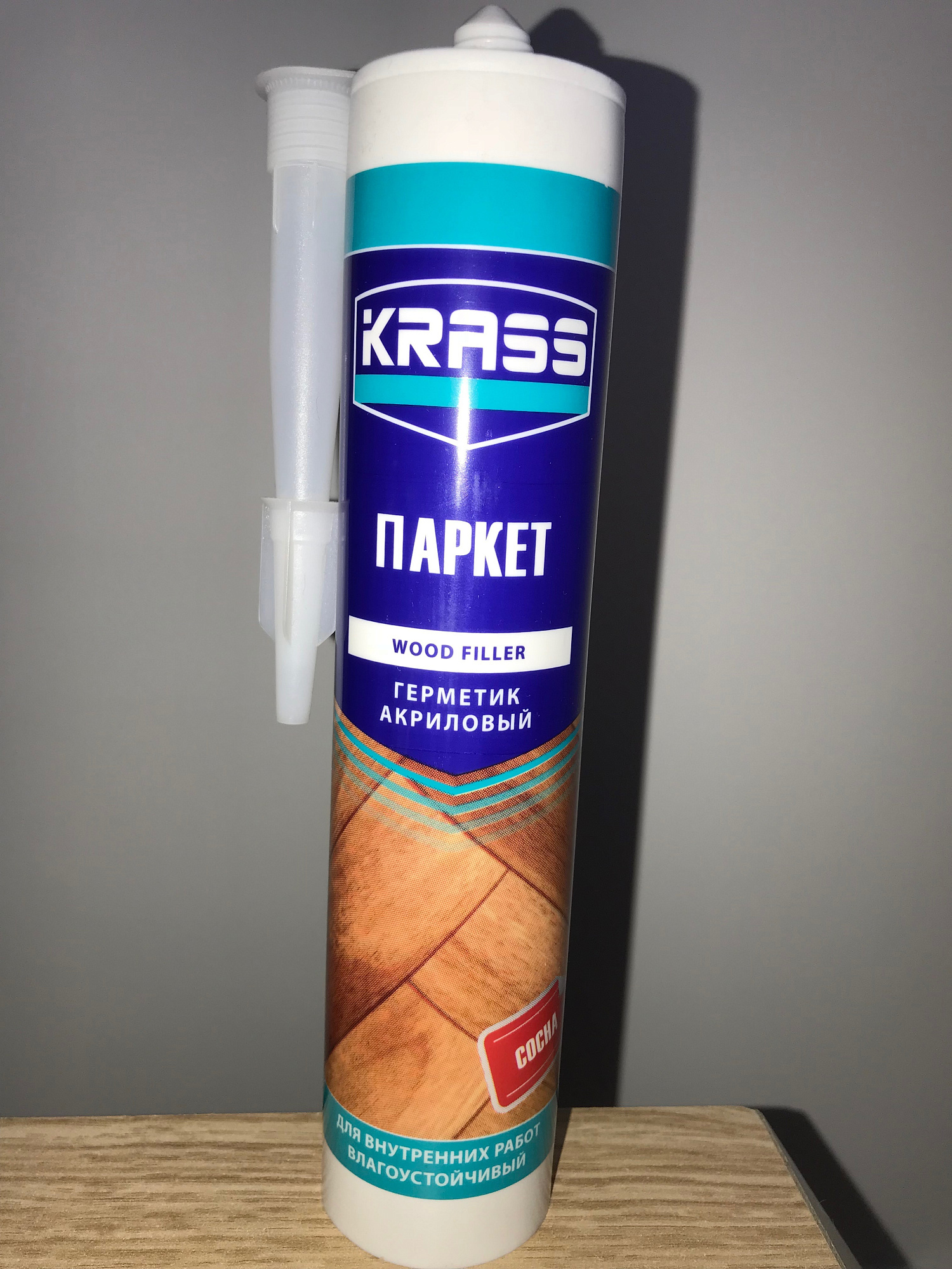 Герметик акриловый Krass Паркет для дерева сосна - 0.3 л купить 1