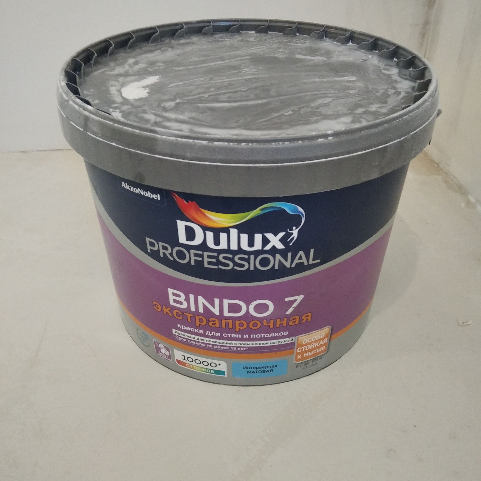 Краска для стен и потолков Dulux Bindo 7 Professional прочная белая (База BW) 9 л доставка Нижний Новгород 16 Краска для стен и потолков Dulux Bindo 7 Professional прочная белая (База BW) 9 л купить 16
