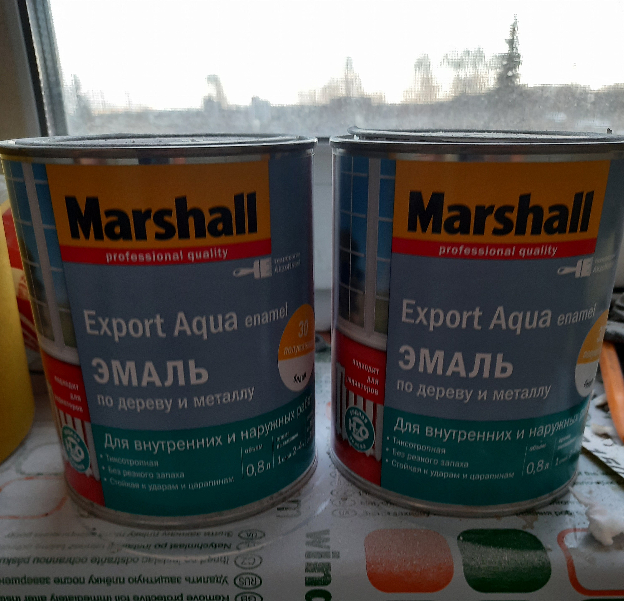 Эмаль Marshall Export Aqua Enamel по дереву и металлу Белая полуматовая 0.8 л доставка Нижний Новгород 1 Эмаль Marshall Export Aqua Enamel по дереву и металлу Белая полуматовая 0.8 л купить 1