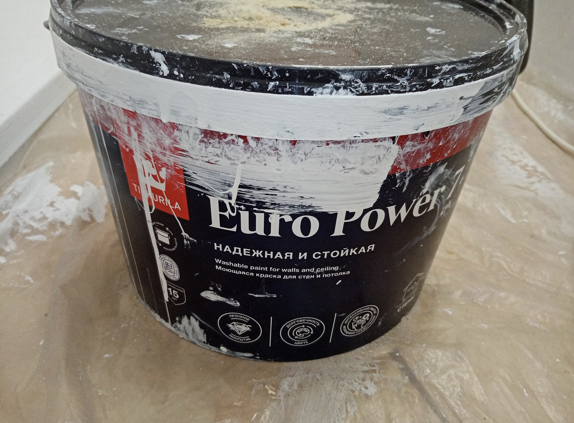 Краска Тиккурила Euro Power 7 моющаяся краска для стен и потолков (База А) 2.7 л доставка Нижний Новгород 20 Краска Тиккурила Euro Power 7 моющаяся краска для стен и потолков (База А) 2.7 л купить 20