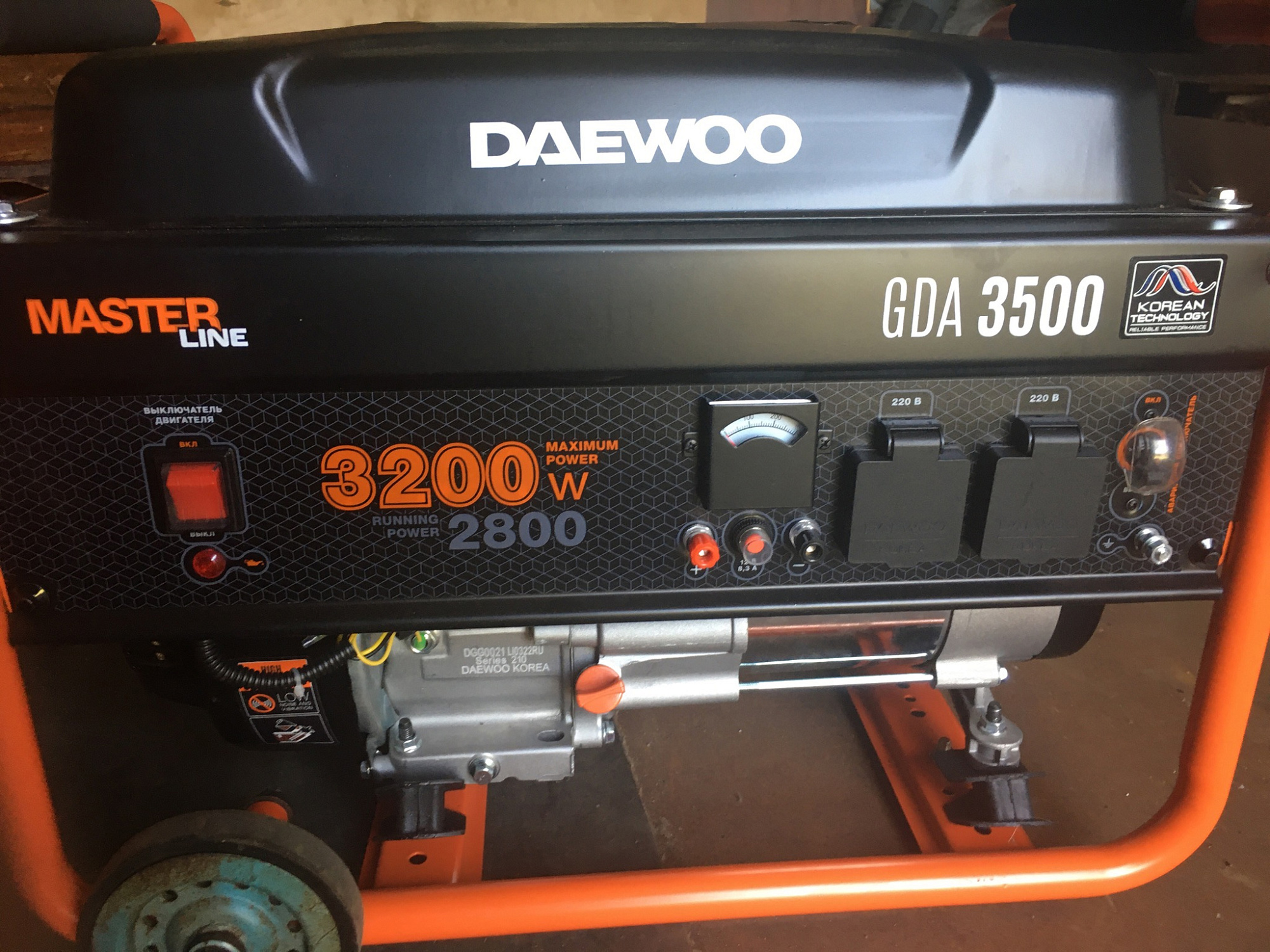 Бензогенератор DAEWOO GDA 3500 купить 14